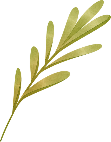 感恩节手拿花束黄绿色材质完整插画-草